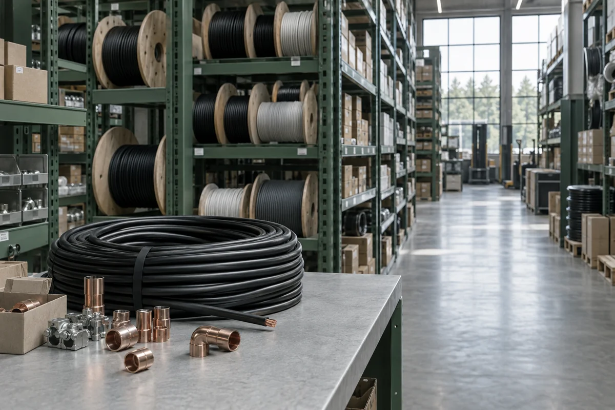 Kabel och installationsmaterial i en grossistmiljö